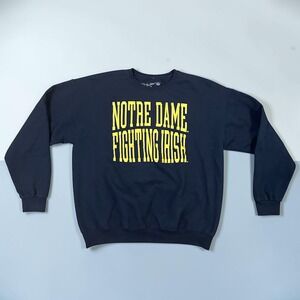 The Victory Notre Dame Fighting‎ Irish Navy Blue Crewneck Sweatshirt Mens XL